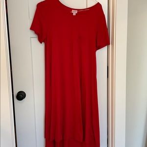 Red Lularoe Carly dress